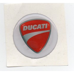 Adhesivo resina 50 mm Ducati blanco rojo