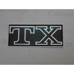 Letrero adhesivo en resina Vespa TX
