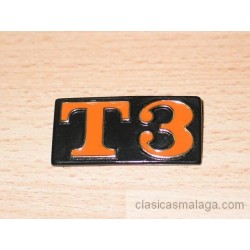 Anagrama T3 negro letras naranjas